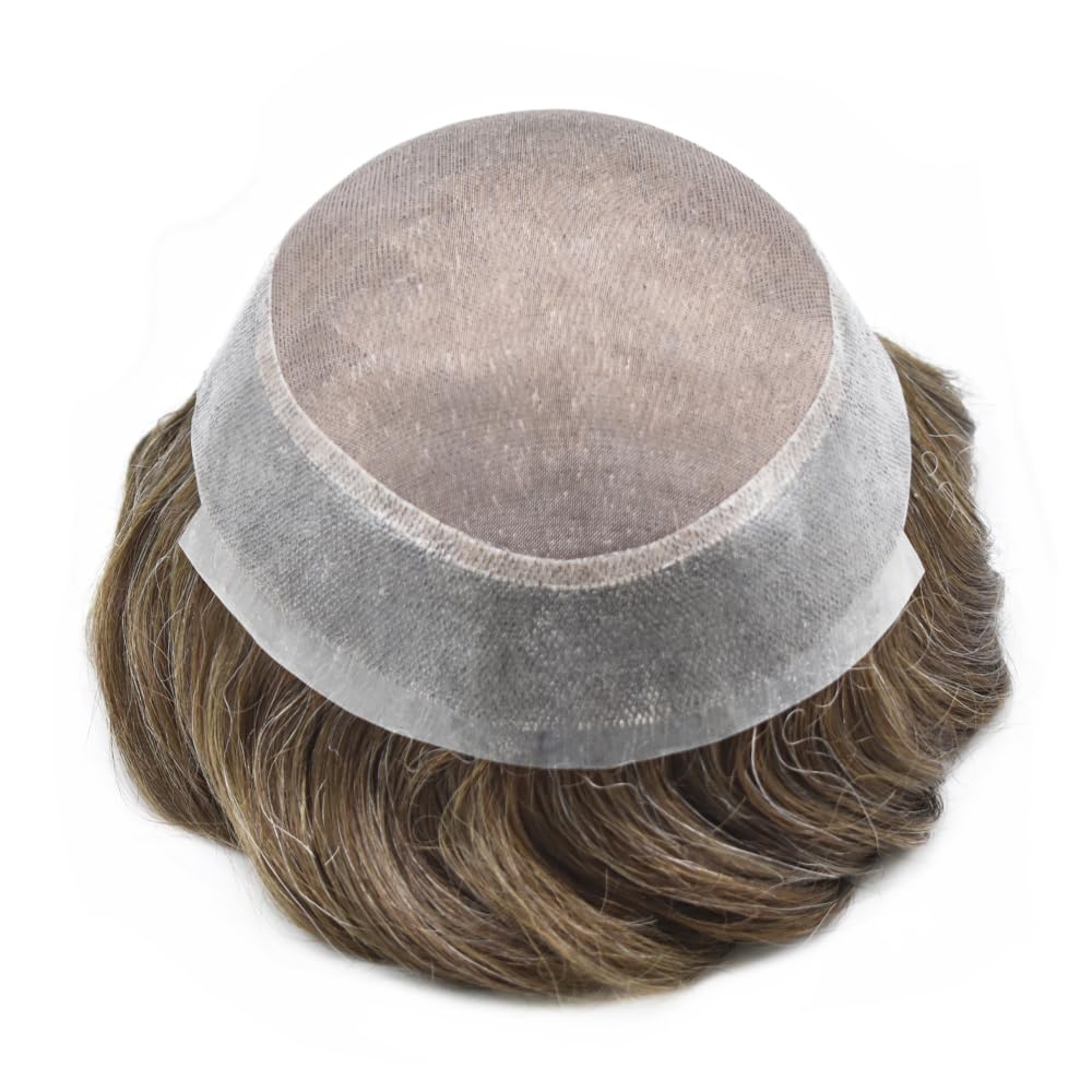 Ultra-Thin Mono Base Men's Hair System Replacement Premium Undetectable Hairpiece Solution