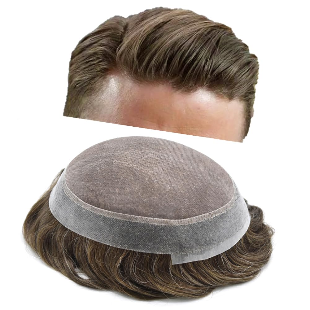 Ultra-Thin Mono Base Men's Hair System Replacement Premium Undetectable Hairpiece Solution