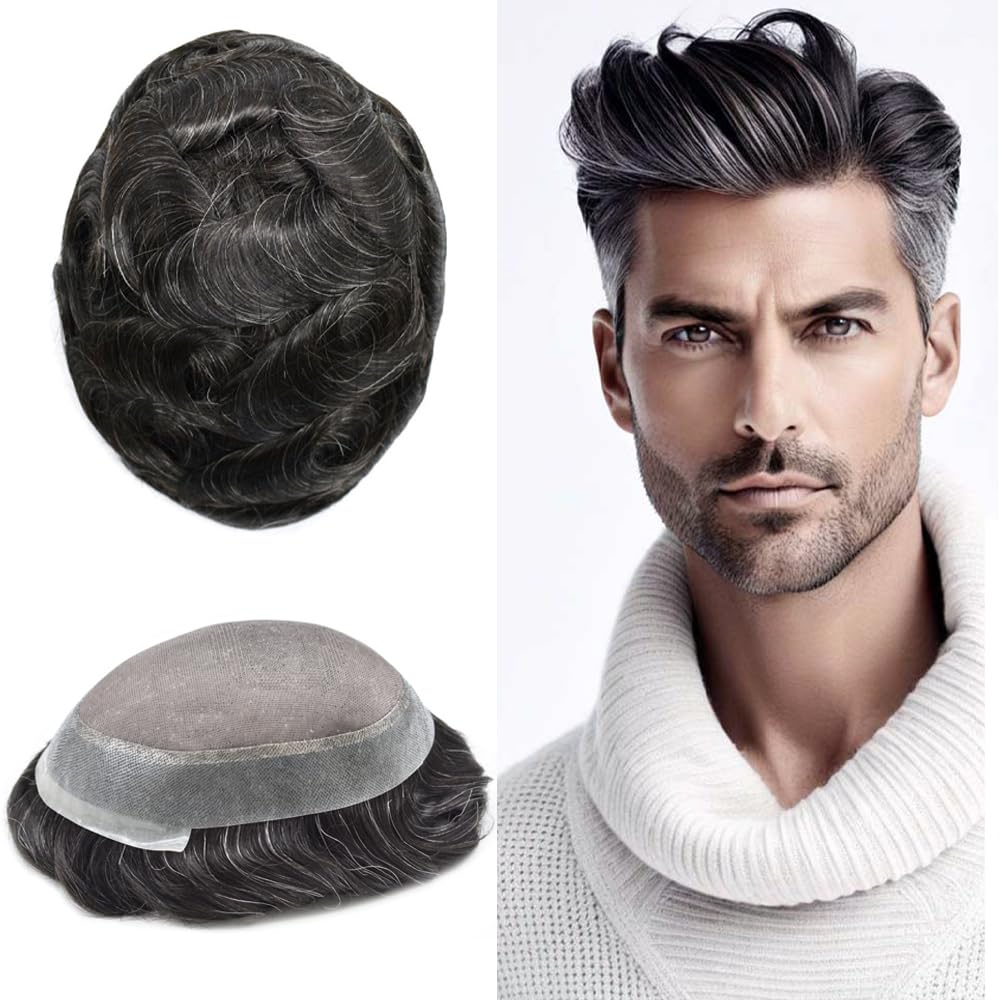 Ultra-Thin Mono Base Men's Hair System Replacement Premium Undetectable Hairpiece Solution