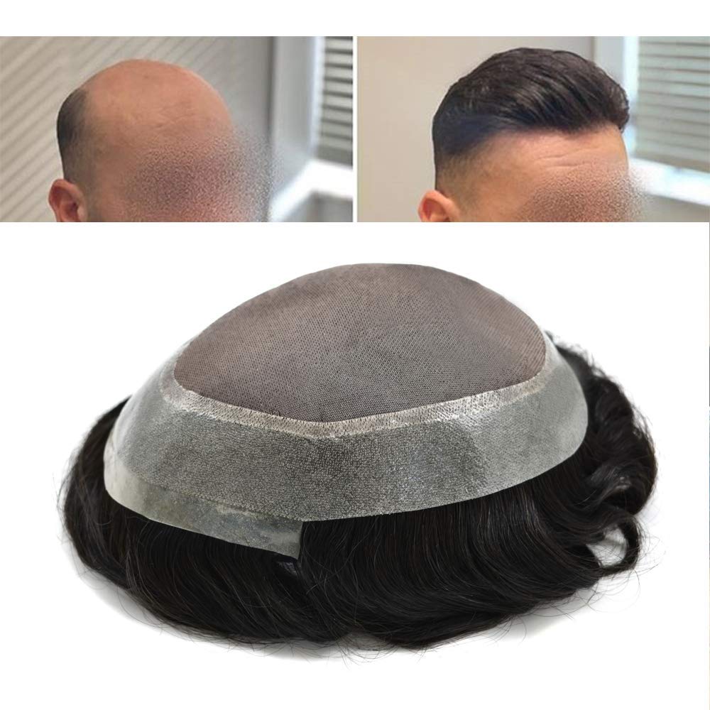 Ultra-Thin Mono Base Men's Hair System Replacement Premium Undetectable Hairpiece Solution