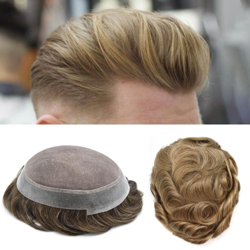 Ultra-Thin Mono Base Men's Hair System Replacement Premium Undetectable Hairpiece Solution