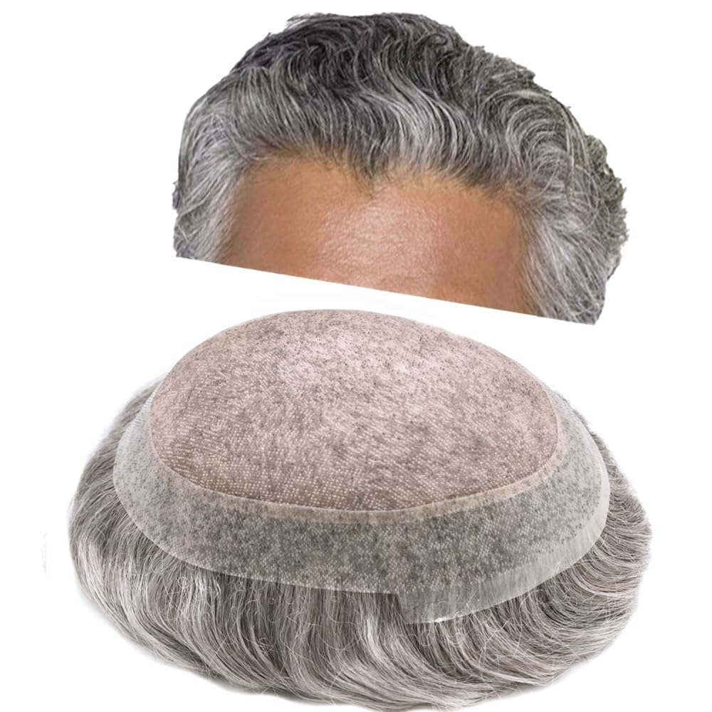 Ultra-Thin Mono Base Men's Hair System Replacement Premium Undetectable Hairpiece Solution