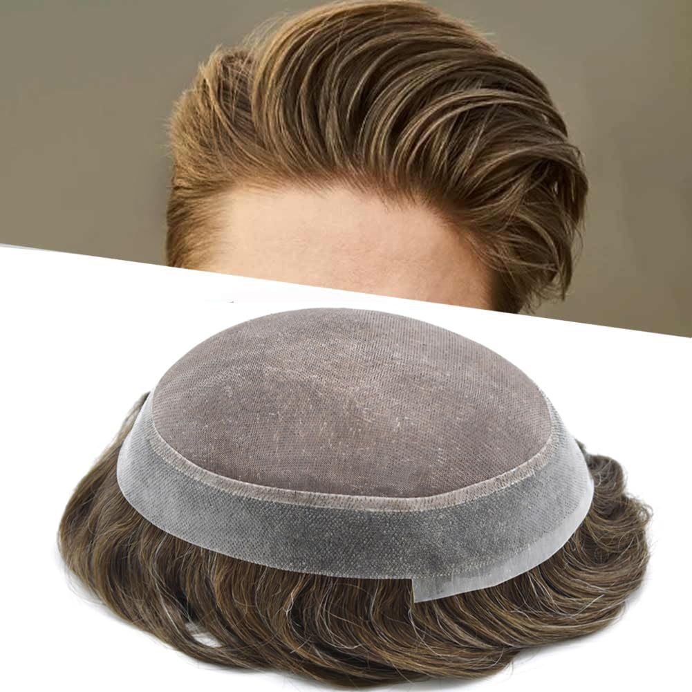 Ultra-Thin Mono Base Men's Hair System Replacement Premium Undetectable Hairpiece Solution