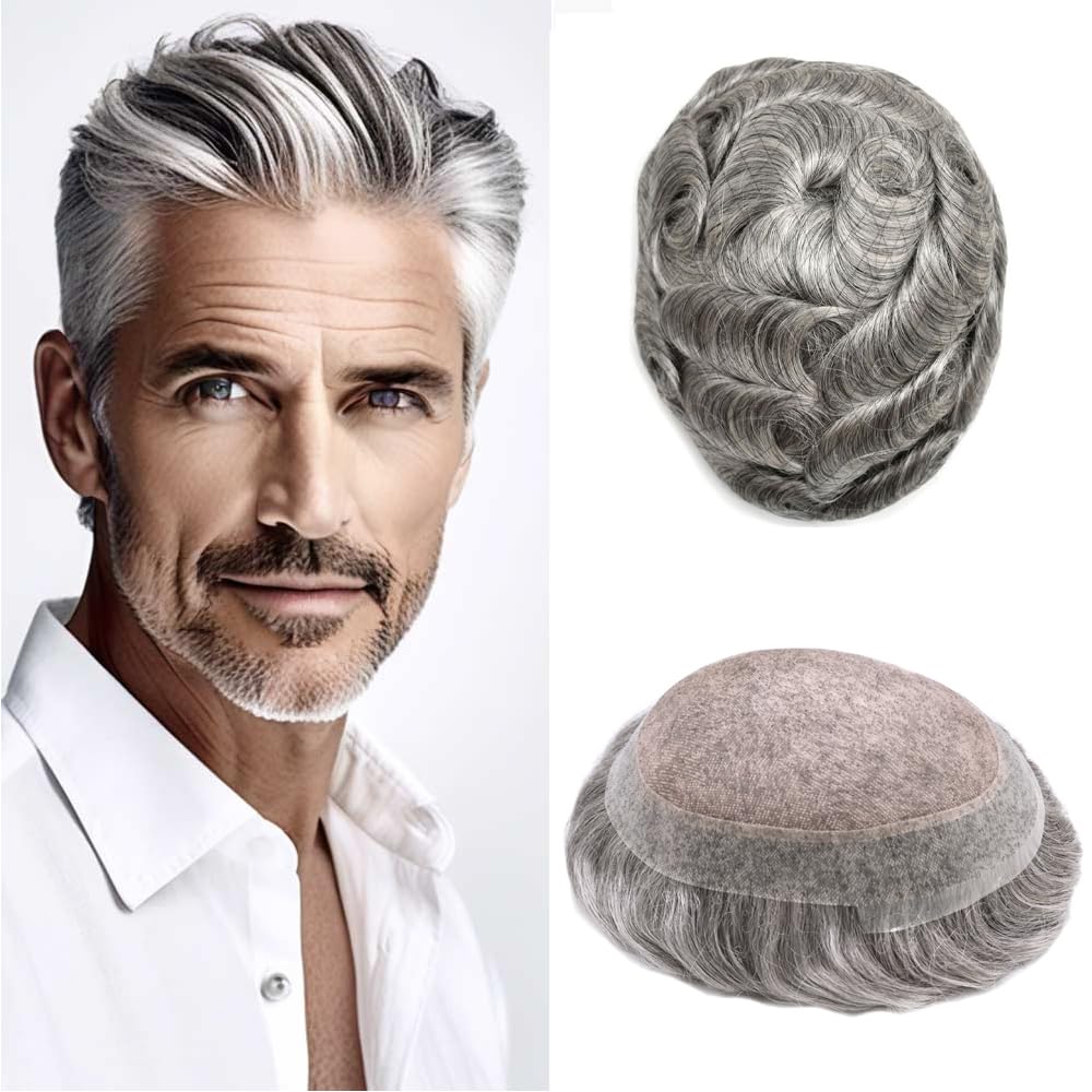Ultra-Thin Mono Base Men's Hair System Replacement Premium Undetectable Hairpiece Solution