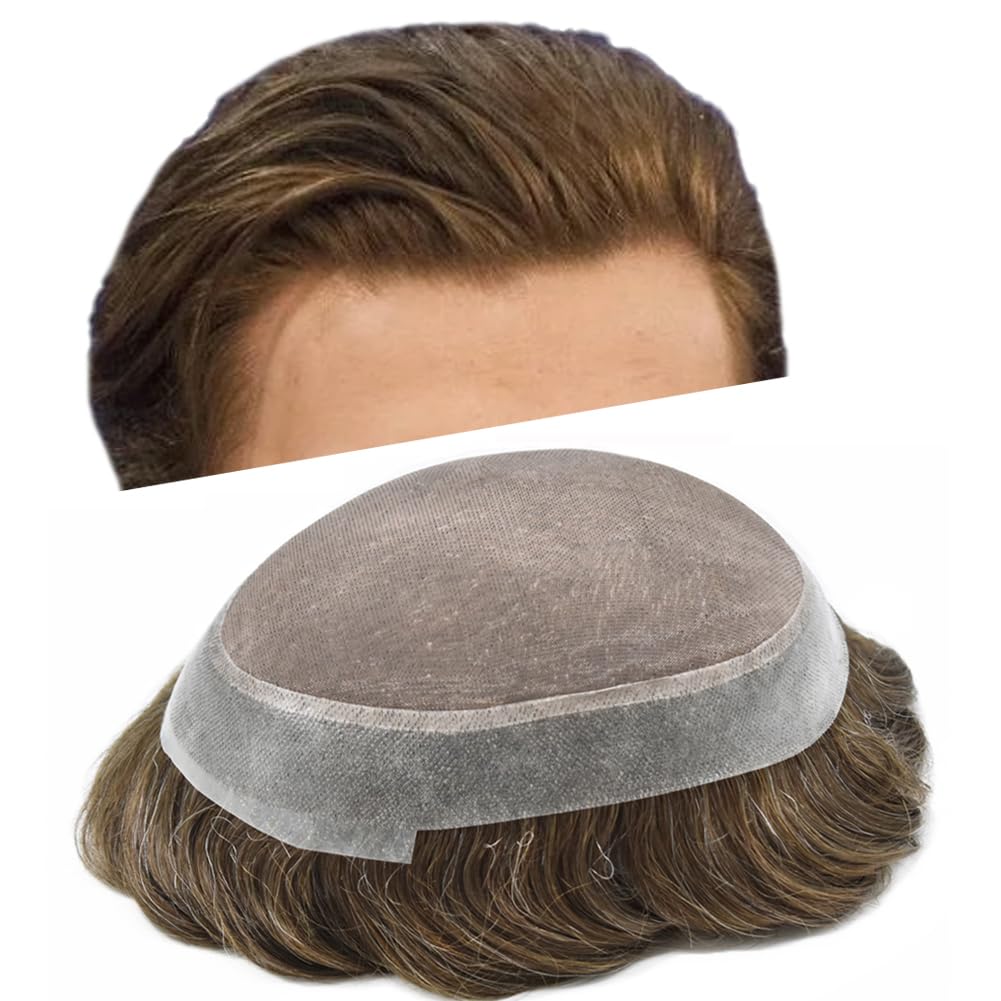 Ultra-Thin Mono Base Men's Hair System Replacement Premium Undetectable Hairpiece Solution
