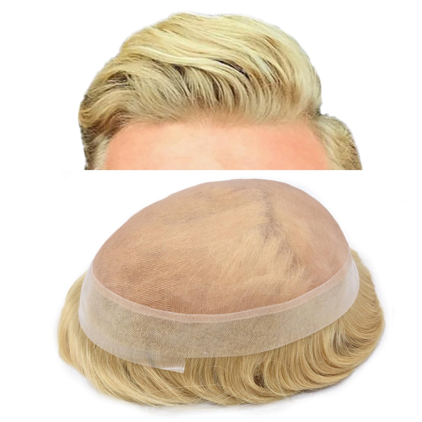 Ultra-Thin Mono Base Men's Hair System Replacement Premium Undetectable Hairpiece Solution