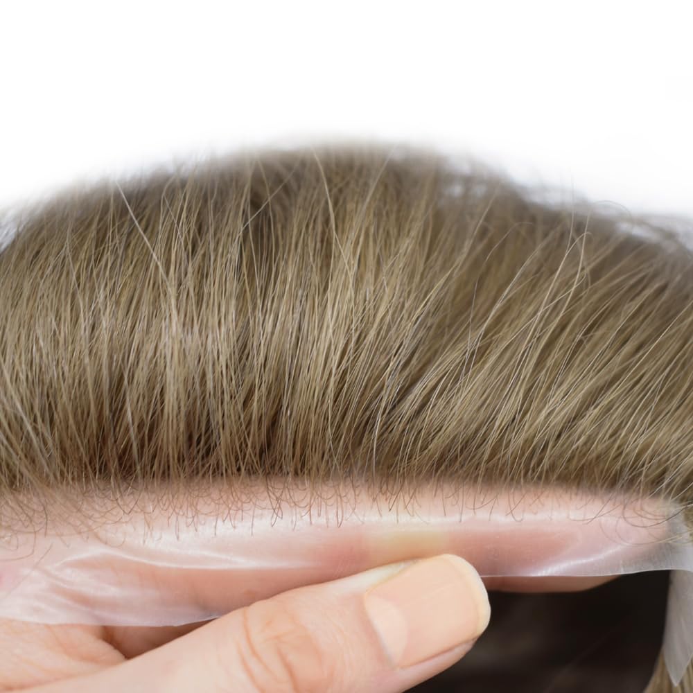Ultra-Thin Mono Base Men's Hair System Replacement Premium Undetectable Hairpiece Solution