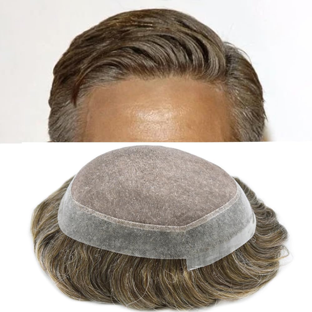 Ultra-Thin Mono Base Men's Hair System Replacement Premium Undetectable Hairpiece Solution