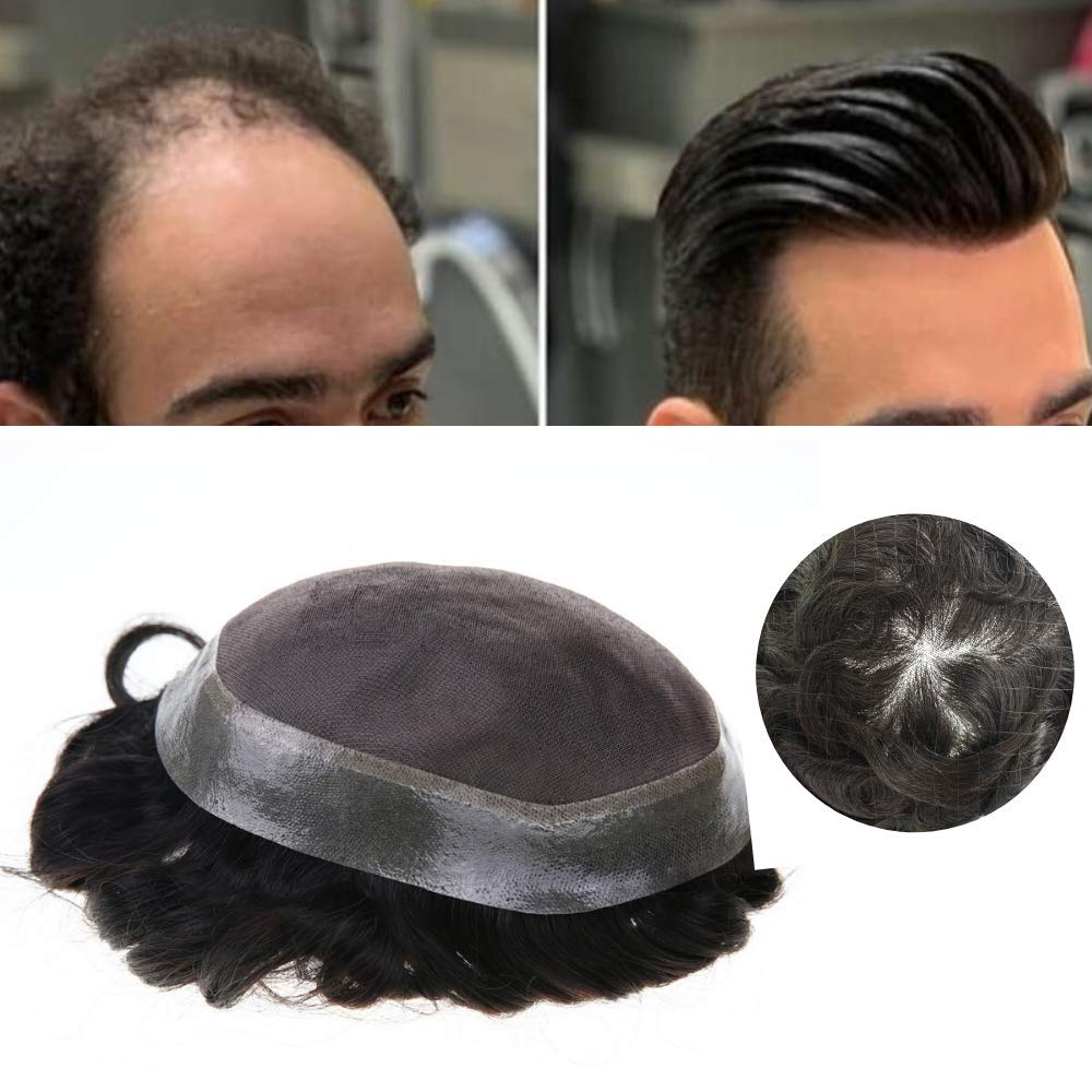 Ultra-Thin Mono Base Men's Hair System Replacement Premium Undetectable Hairpiece Solution