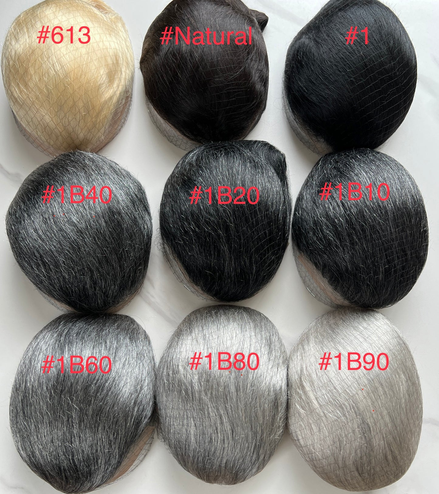 #1B60 Silver Grey Human Hair Toupee Wig Mens Replacement System Mono with PU around Base Wig Toupee