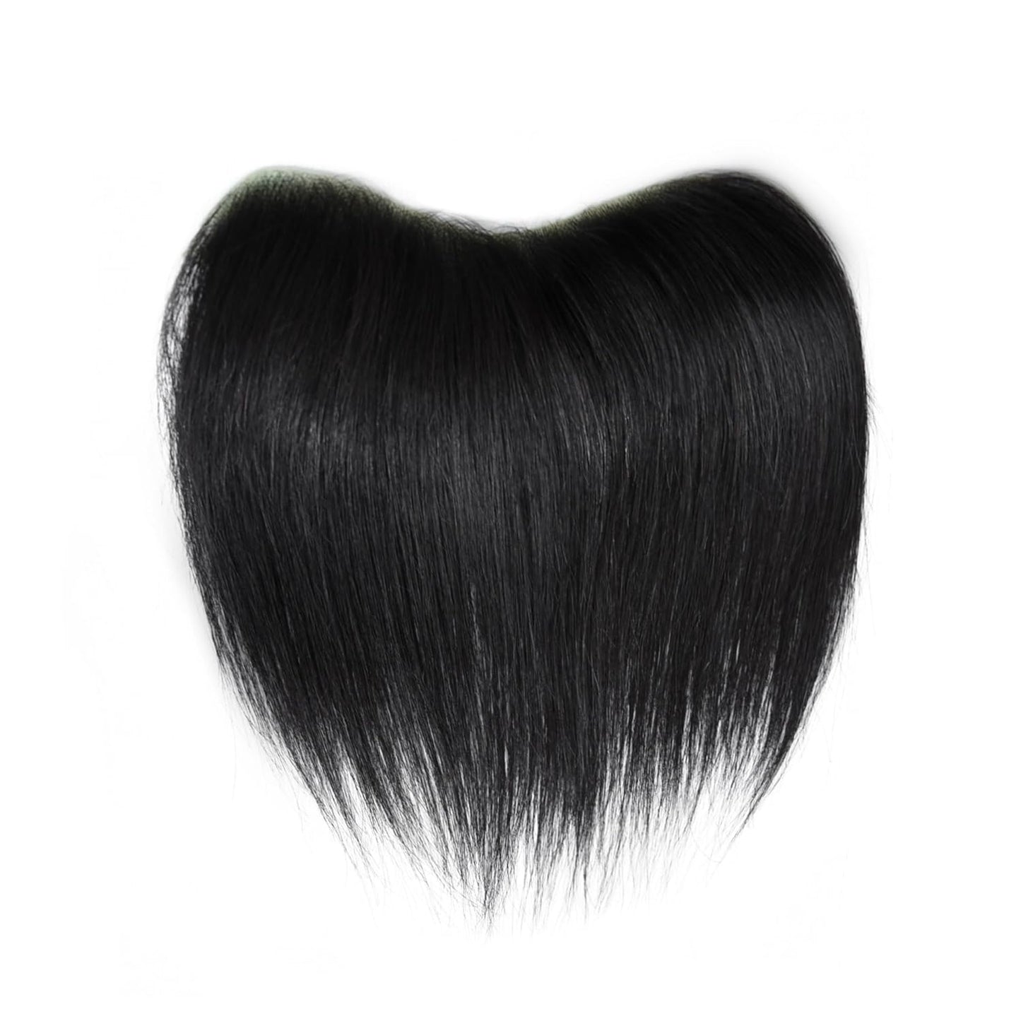 Frontal Hairpiece for Women, 0.78"x6.3", 6", Natural Black Hair Extension Hairline Loss Straight Tape in Human Hair Toppers Replacement Toupee (Medium Brown, 0.78"x6.3", 6")