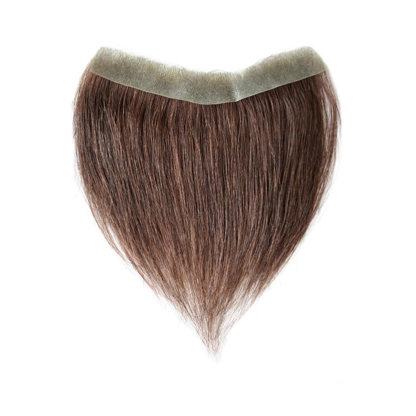 Frontal Hairpiece for Women, 0.78"x6.3", 6", Natural Black Hair Extension Hairline Loss Straight Tape in Human Hair Toppers Replacement Toupee (Medium Brown, 0.78"x6.3", 6")