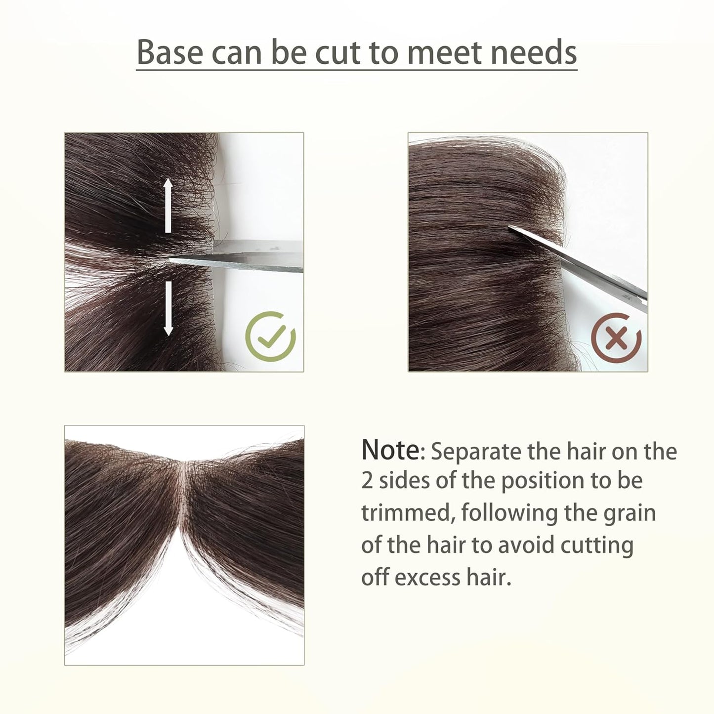 Frontal Hairpiece for Men Uomohair Men's Hairline Replacement Toupee | Natural-Looking 100% Human Hair Topper | Cinnamon Sugar Straight Tape-In Non-Slip Hairpiece for Thinning Hair (Comfort Fit)