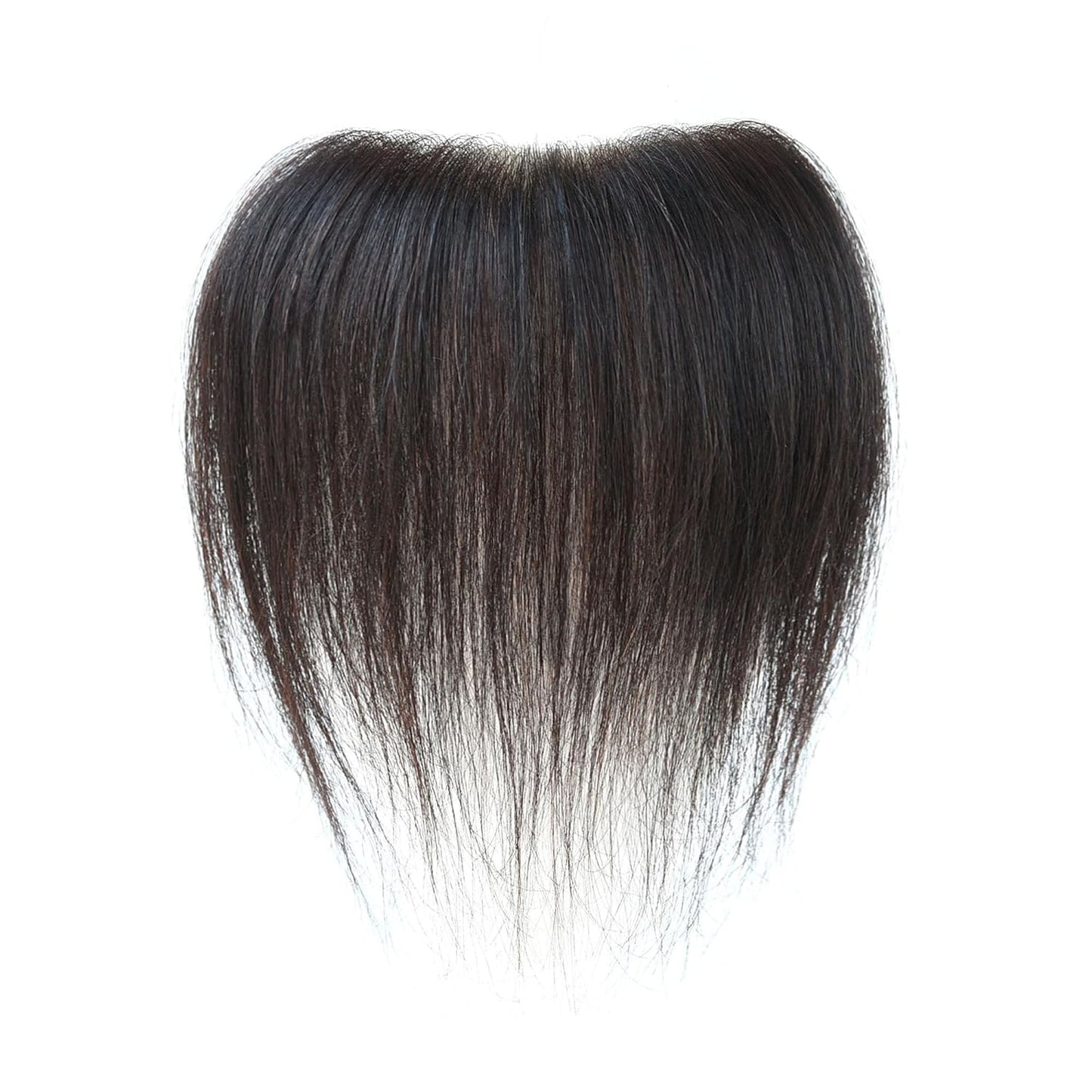 Frontal Hairpiece for Women, 0.78"x6.3", 6", Natural Black Hair Extension Hairline Loss Straight Tape in Human Hair Toppers Replacement Toupee (Medium Brown, 0.78"x6.3", 6")