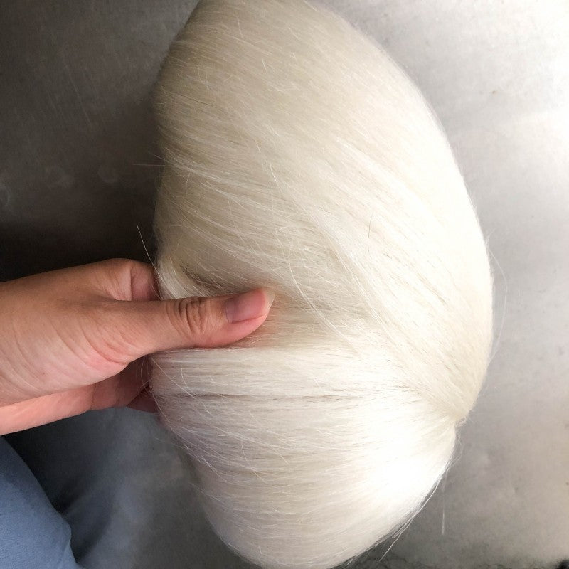 Full Poly Skin Base #60 Blonde White Human Hair Toupee Hairpieces for Men