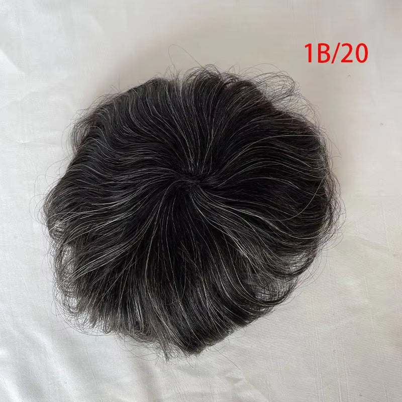 Side or Back Hair Patches for Men, Hairpiece for Men, Cover Bald Spot On Head, Thin Skin, Toupee Patch, 8 x 8 cm