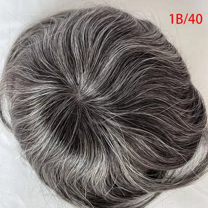 Side or Back Hair Patches for Men, Hairpiece for Men, Cover Bald Spot On Head, Thin Skin, Toupee Patch, 8 x 8 cm