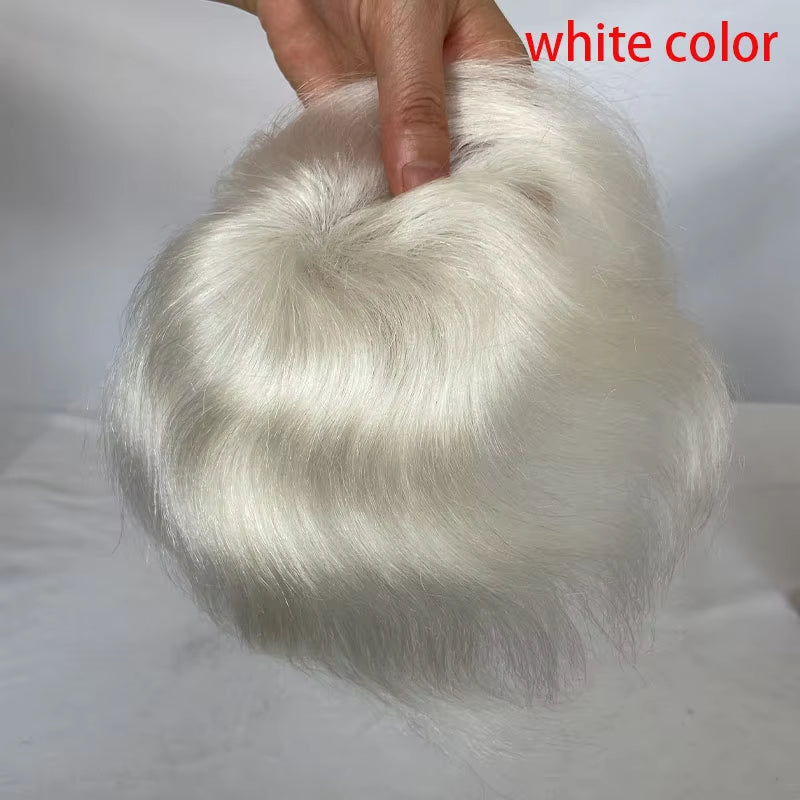Side or Back Hair Patches for Men, Hairpiece for Men, Cover Bald Spot On Head, Thin Skin, Toupee Patch, 8 x 8 cm