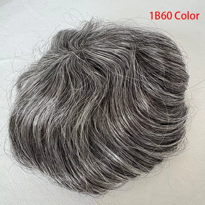 Side or Back Hair Patches for Men, Hairpiece for Men, Cover Bald Spot On Head, Thin Skin, Toupee Patch, 8 x 8 cm