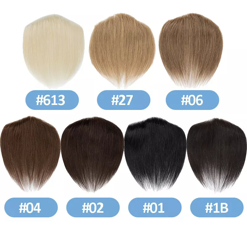Men Forehead Hairline Toupee 100% Human Hair Skin PU Frontal Hair Patch