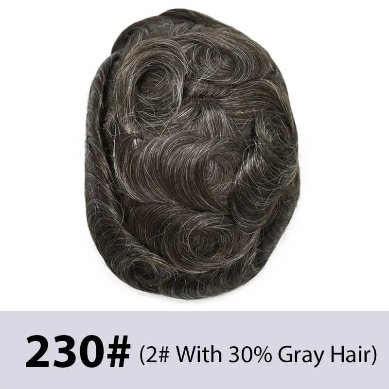 Swiss Lace With Skin Around Toupee Men Natural Human Hair Men's Wigs Systems