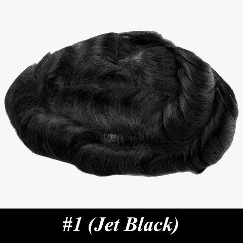 Afro Kinky Twist Crochet Braids Hair for Men Full PU Poly Thin Skin Hair Piece Mens Wig