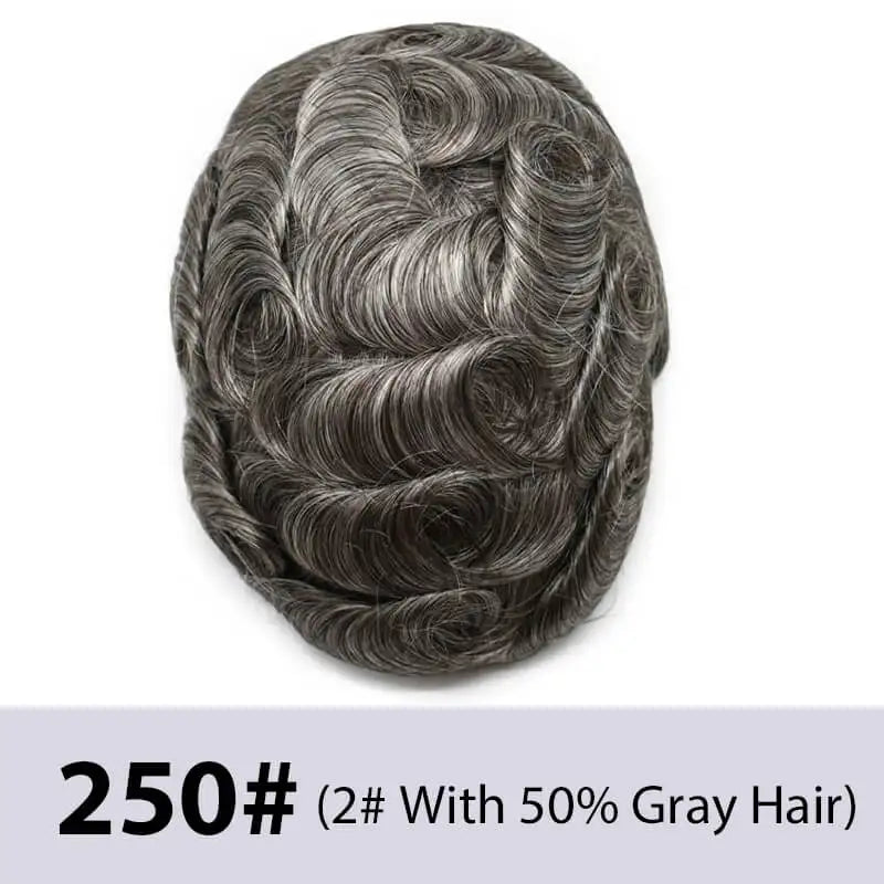 Swiss Lace With Skin Around Toupee Men Natural Human Hair Men's Wigs Systems