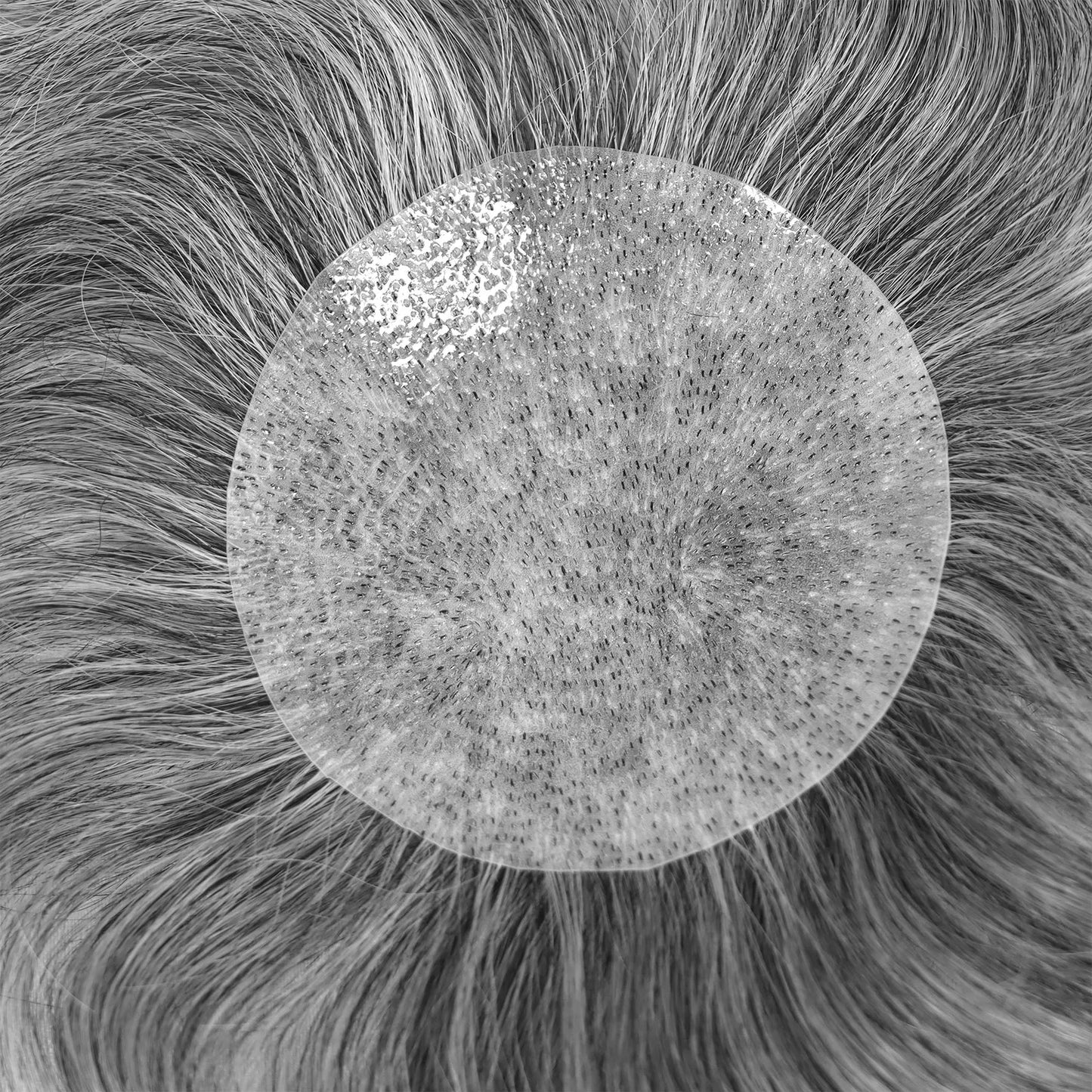 Side or Back Hair Patches for Men, Hairpiece for Men, Cover Bald Spot On Head, Thin Skin, Toupee Patch, 8 x 8 cm