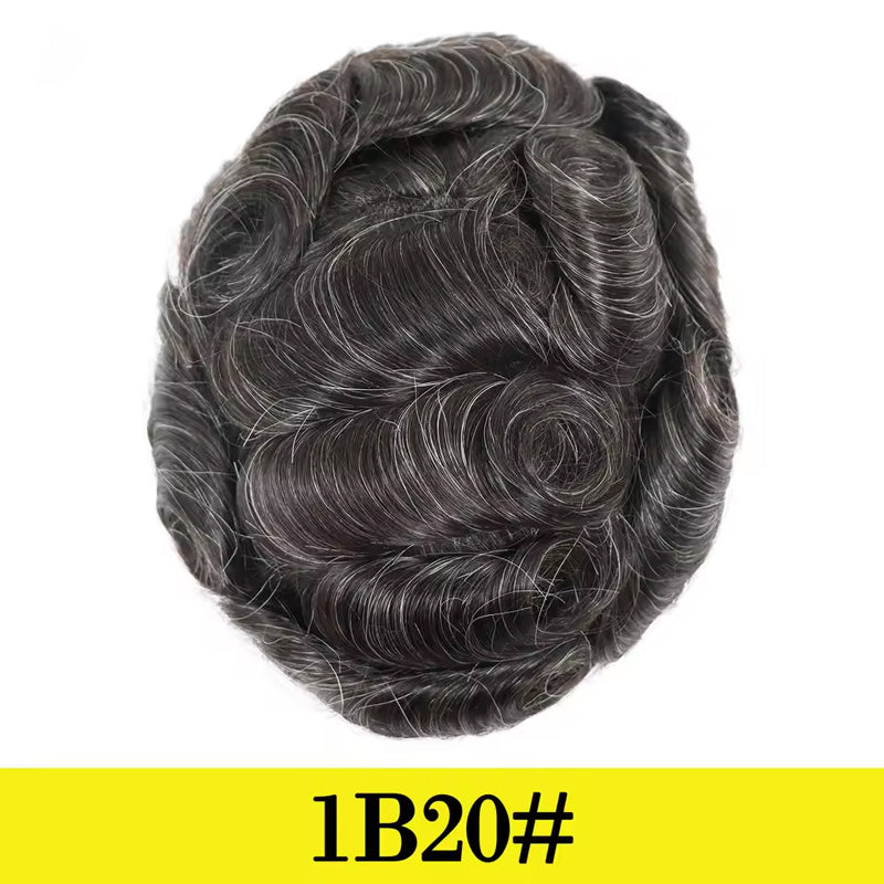 0.03mm Vlooped Ultra Full Skin Thin Base High Quality Toupee for Men