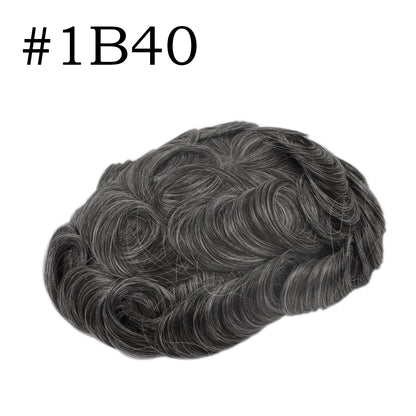 Black Full Lace Toupee For Men Human Hair
