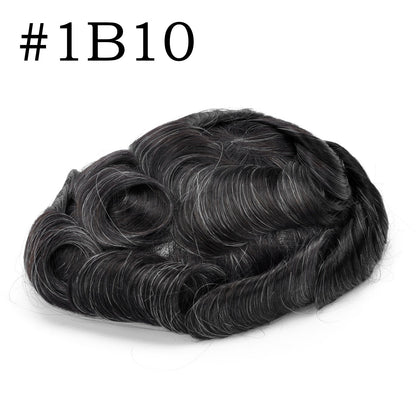 Black Full Lace Toupee For Men Human Hair