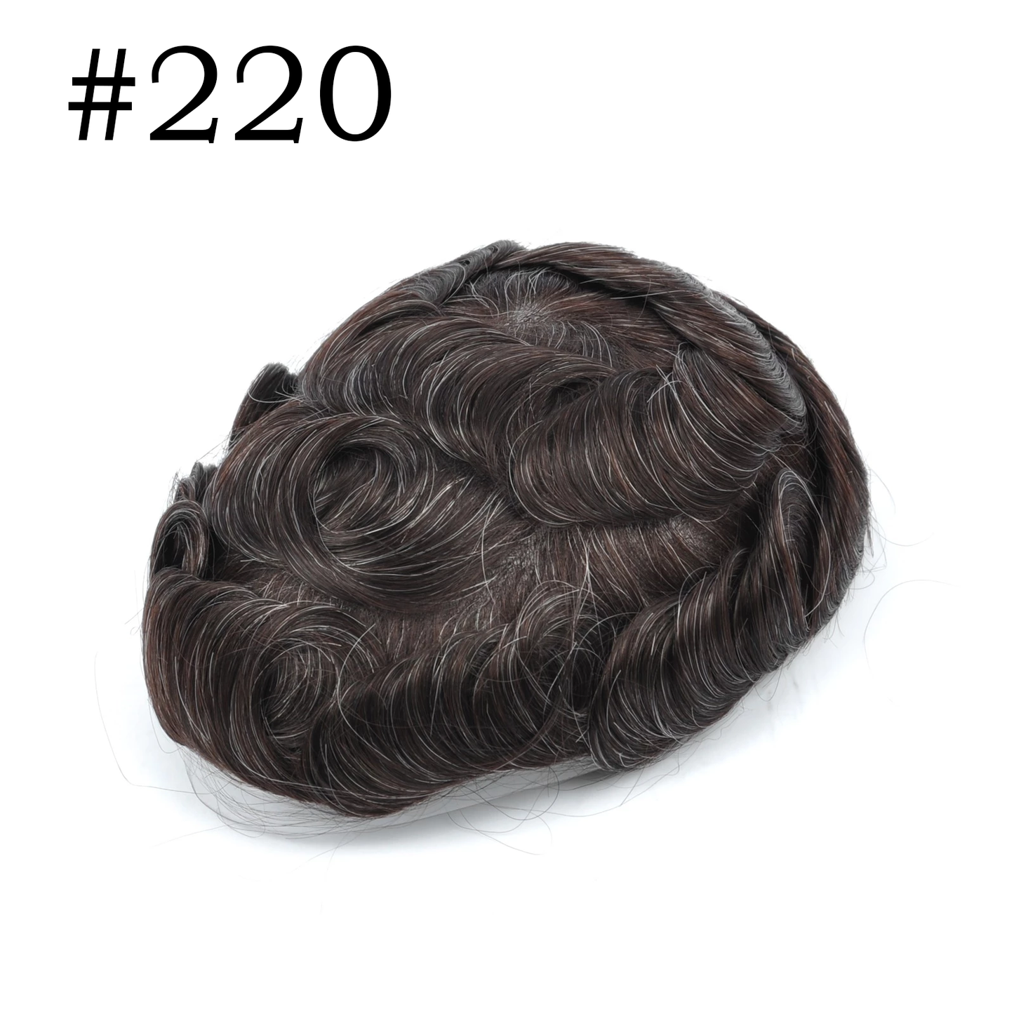 0.03mm Ultra-thin Skin Human Hair Mens Hairpiece #18 Brown Blonde V-looped 8x10 Inch