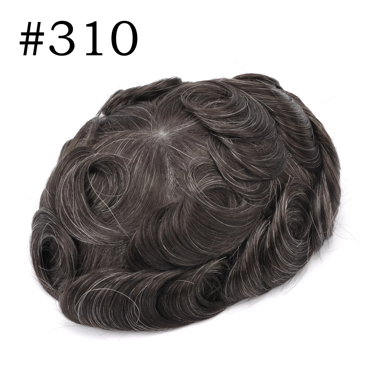 0.03mm Ultra-thin Skin Human Hair Mens Hairpiece #18 Brown Blonde V-looped 8x10 Inch