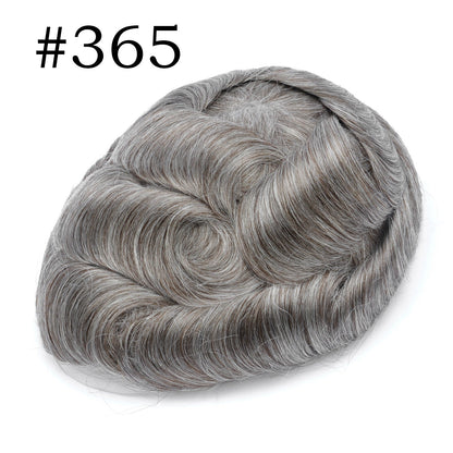 0.03mm Ultra-thin Skin Human Hair Mens Hairpiece #18 Brown Blonde V-looped 8x10 Inch