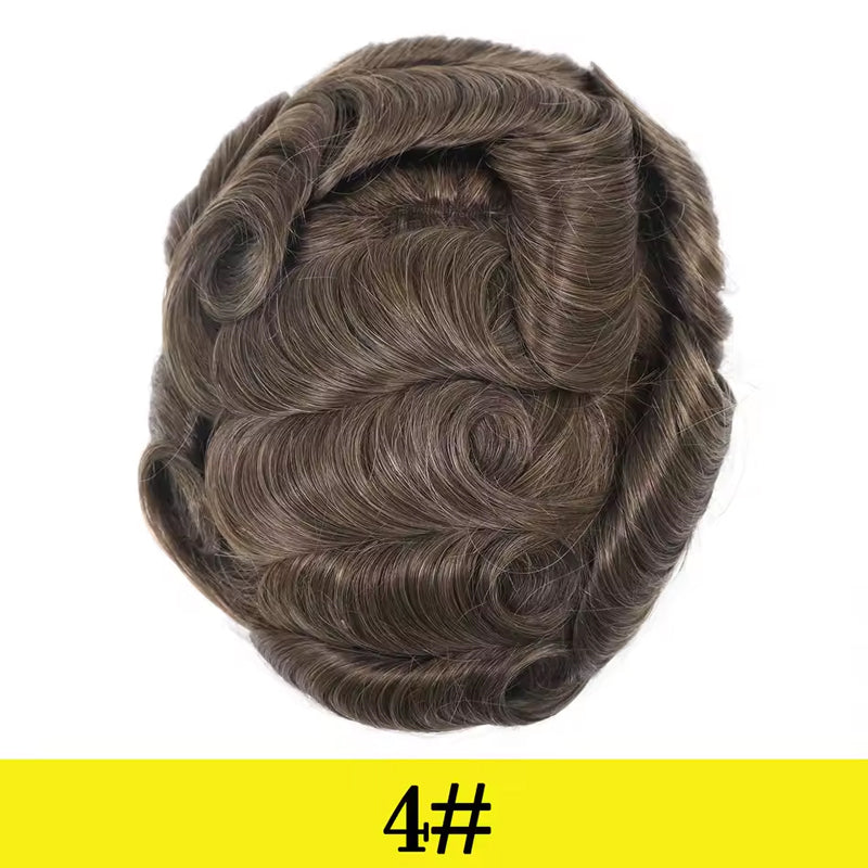 0.03mm Vlooped Ultra Full Skin Thin Base High Quality Toupee for Men