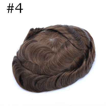 Black Full Lace Toupee For Men Human Hair