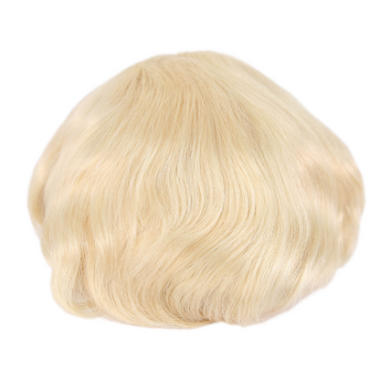 #613 Bleach Blonde Full Lace Toupee For Men Human Hair