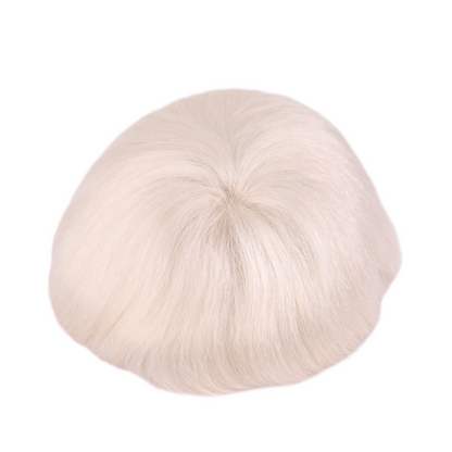 Silver Blonde Full Lace Toupee For Men Human Hair