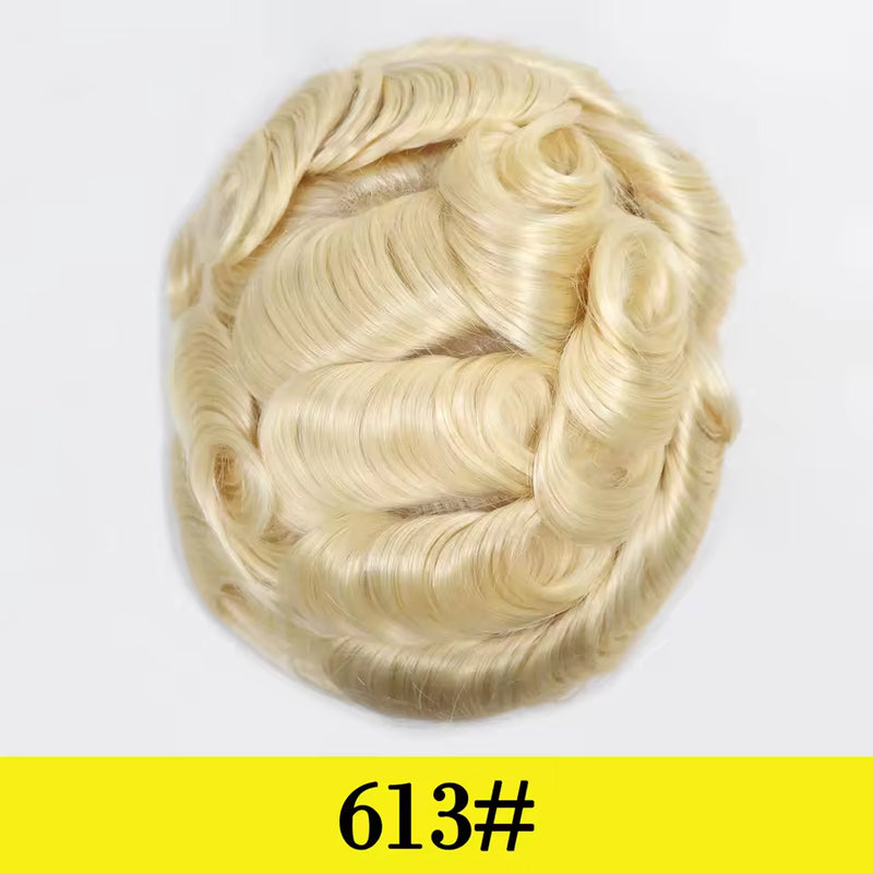 0.03mm Vlooped Ultra Full Skin Thin Base High Quality Toupee for Men