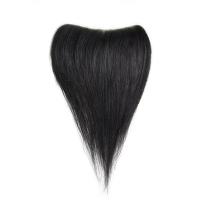 Frontal Hairpiece for Women, 0.78"x6.3", 6", Natural Black Hair Extension Hairline Loss Straight Tape in Human Hair Toppers Replacement Toupee (Medium Brown, 0.78"x6.3", 6")