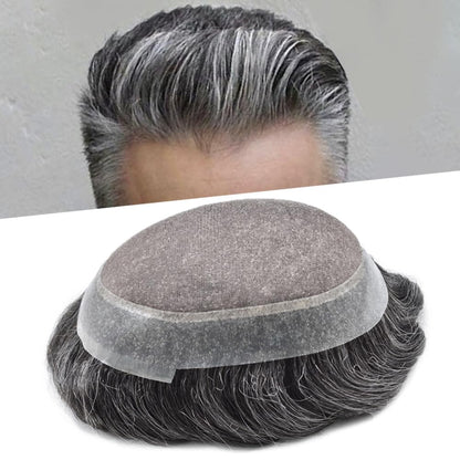 Ultra-Thin Mono Base Men's Hair System Replacement Premium Undetectable Hairpiece Solution