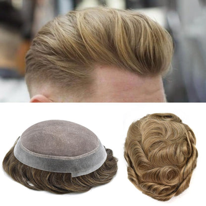 Ultra-Thin Mono Base Men's Hair System Replacement Premium Undetectable Hairpiece Solution