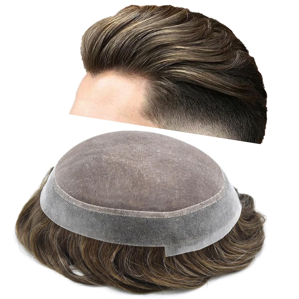 Ultra-Thin Mono Base Men's Hair System Replacement Premium Undetectable Hairpiece Solution