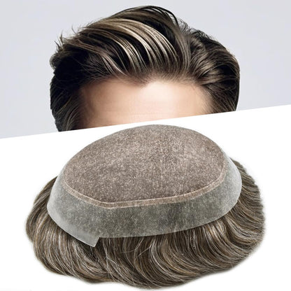 Ultra-Thin Mono Base Men's Hair System Replacement Premium Undetectable Hairpiece Solution