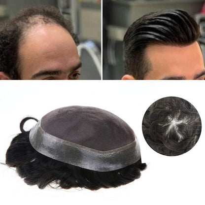 Ultra-Thin Mono Base Men's Hair System Replacement Premium Undetectable Hairpiece Solution