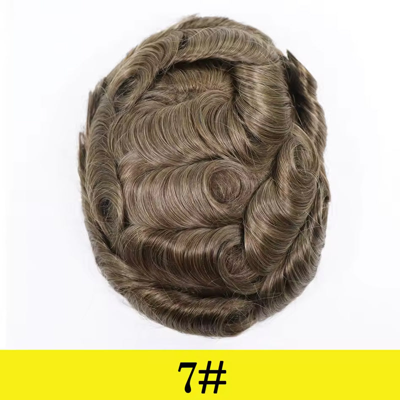 0.03mm Vlooped Ultra Full Skin Thin Base High Quality Toupee for Men