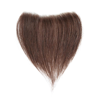 Frontal Hairpiece for Women, 0.78"x6.3", 6", Natural Black Hair Extension Hairline Loss Straight Tape in Human Hair Toppers Replacement Toupee (Medium Brown, 0.78"x6.3", 6")