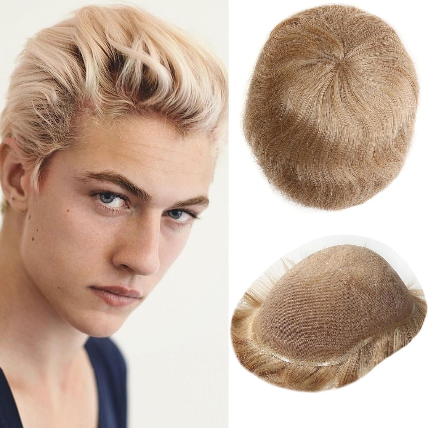 Real Skinlike HD Lace Toupee Hair for Men | 8x10 Inch Ultra  Lace Base Hairpieces