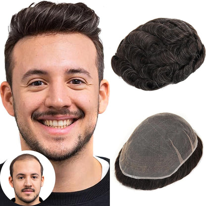 Real Skinlike HD Lace Toupee Hair for Men | 8x10 Inch Ultra  Lace Base Hairpieces