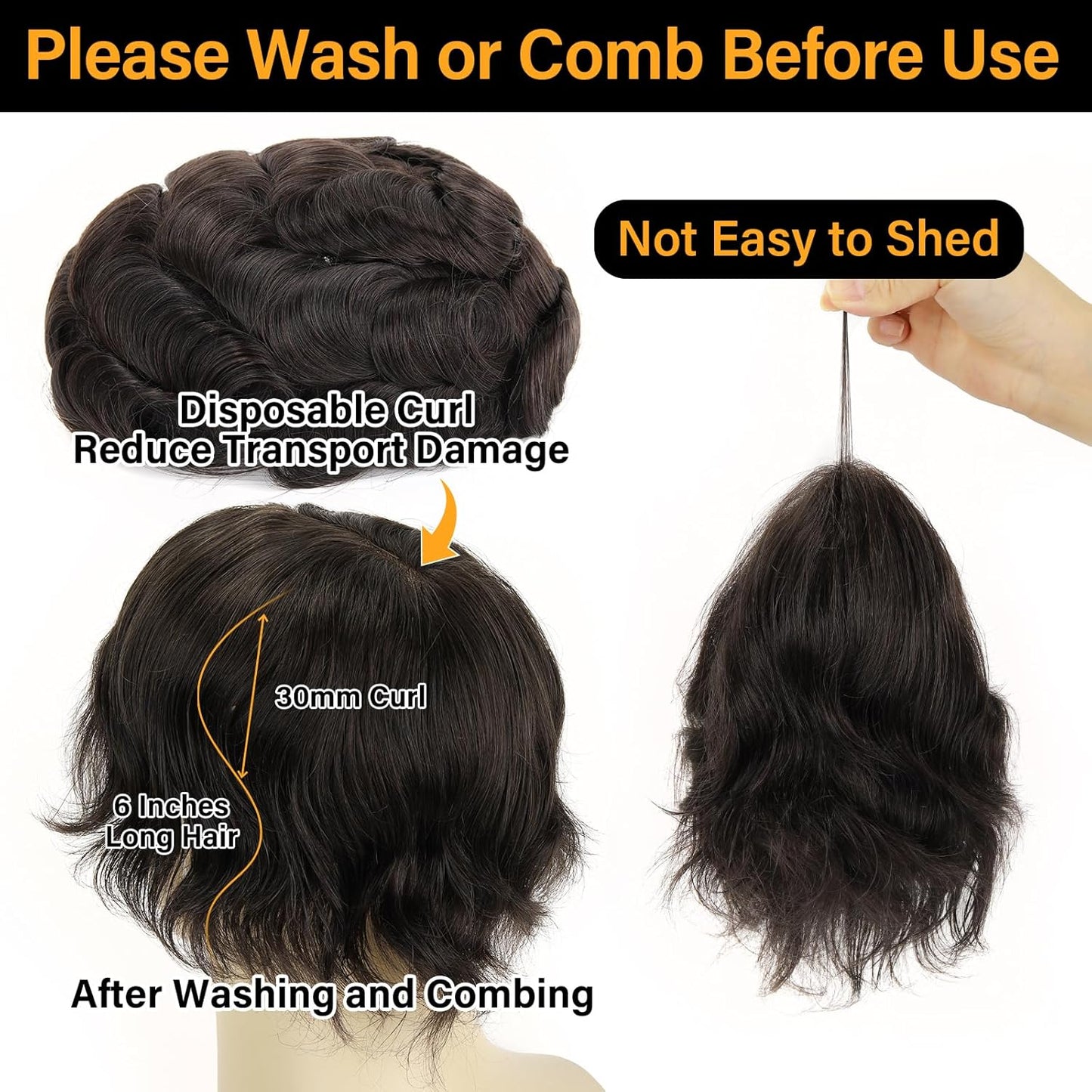 Real Skinlike HD Lace Toupee Hair for Men | 8x10 Inch Ultra  Lace Base Hairpieces